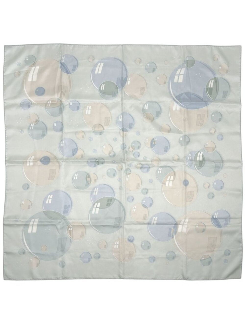 Hermes Carre 90 Bal de Bulles Scarf Chien Bombama Silk Light Blue Pink